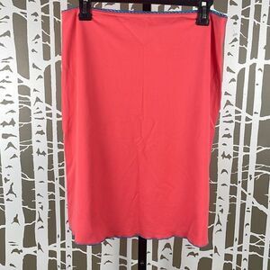 Y2K NEW Guess Blaze Orange Mesh Skirt Swim Coverup sz L